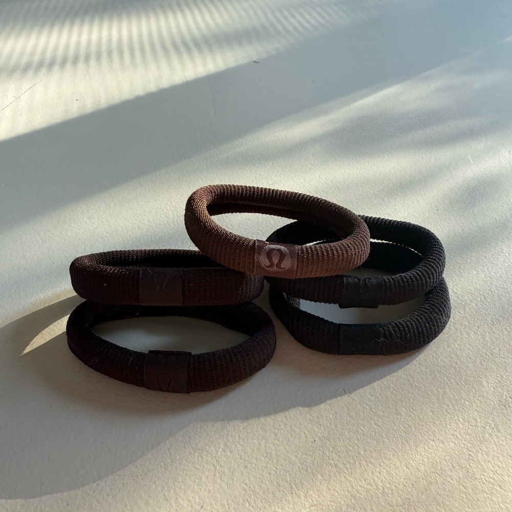 Lululemon Brown and Black Hair Ties 5 - Picture 2 of 3